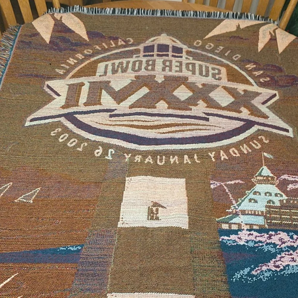 Super Bowl 2003 San Diego CA Tapestry Throw